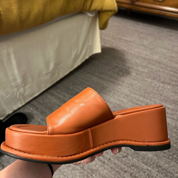 Brown, Peche Brand Platforms, size 7.5 - Picture 5 of 5